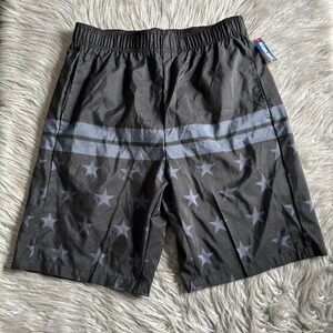 Mission Ridge Swim Trunks Mens Size Medium Black Gray Swimsuit Swimwear